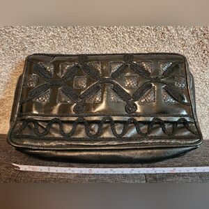 Preowned Sharif black fancy clutch